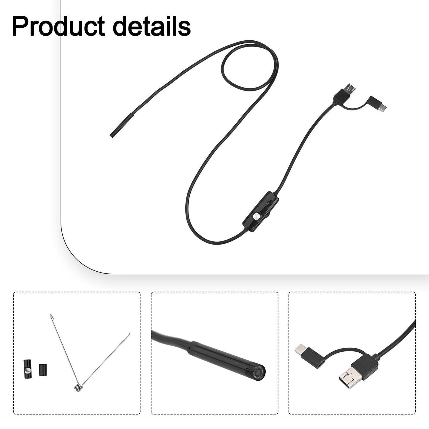 Hd Micro-Usb Type-C 3 In 1 Borescope 5.5Mm Smartphone Camera Endoscoop 1M Smile Home V1189-LWWAL-20260327-04171