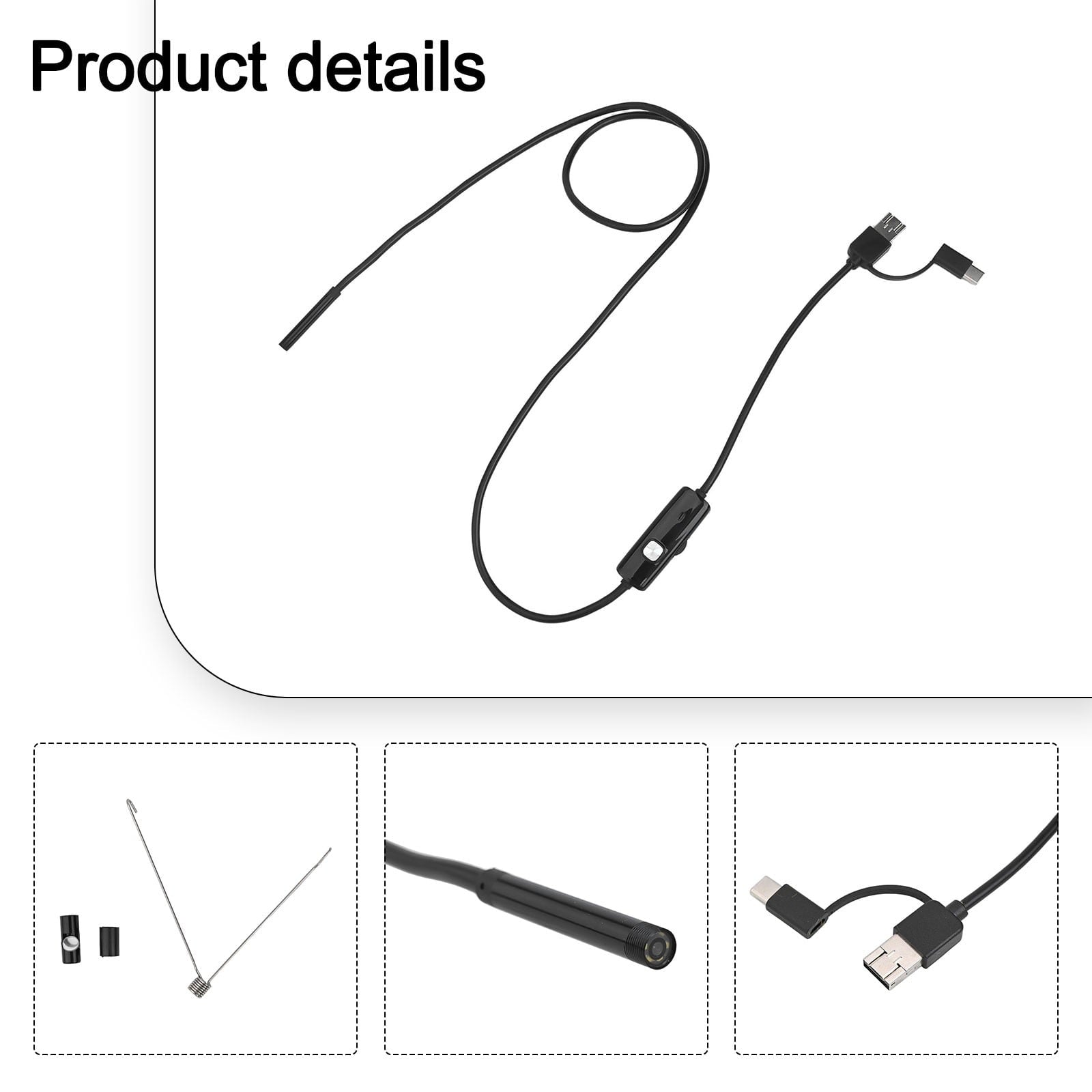 Hd Micro-Usb Type-C 3 In 1 Borescope 5.5Mm Smartphone Camera Endoscoop 1M Smile Home V1189-LWWAL-20260327-04171