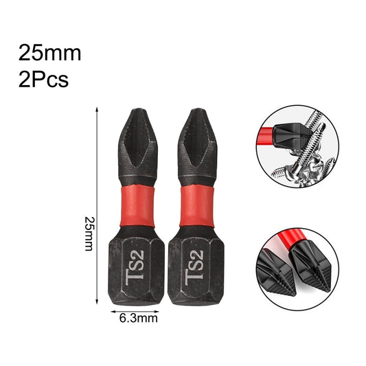 2/6Pcs 25-150Mm Non-Slip Screwdriver Bits Ph2 Magnetic Batch Cross Screw Electric Tips Head Cross Screwdriver V1189-LWWAL-20260327-04184