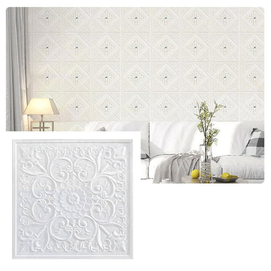1PC 1/10pc 3D Tile Brick Wall Sticker Self-adhesive Foam Panel Stickers Living Room Bedroom Ceiling Wall V1189-LWWAL-20260327-04191