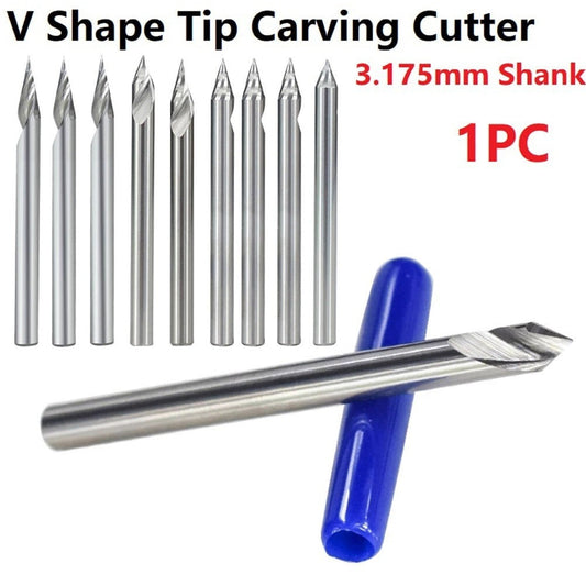 Engraving Bit 3.175Mm Shank V Shape Carving Bits 20-60 Degrees Carbide Cnc Router Bit Tipped 0.1Mm 0.2Mm V1189-LWWAL-20260327-04199