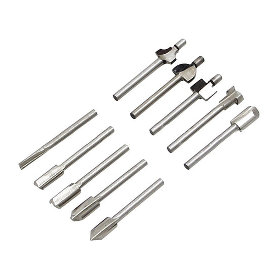 10Pcs Hss Router Bits Wood Cutter Milling Fits Dremel-Rotary Tool Set 1/8" 3Mm Shank Carpentry Router Bits V1189-LWWAL-20260327-04204
