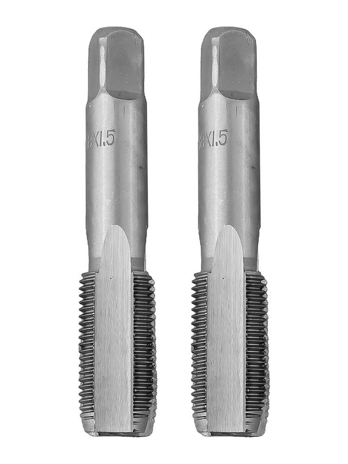 2Pcs M18-X1.5 Tap Rh Threading Tool M18- X 1.5Mm Metric Thread Tap Right Hand M18- X 1.5 Tool Set Drill Tools V1189-LWWAL-20260327-04208
