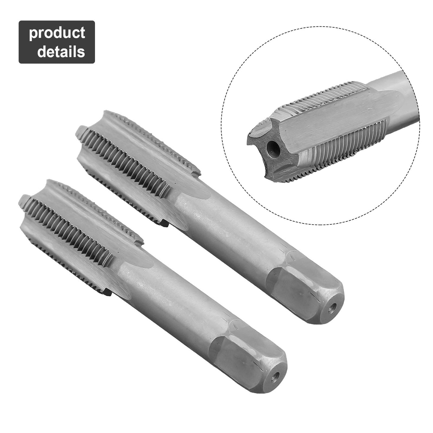 2Pcs M18-X1.5 Tap Rh Threading Tool M18- X 1.5Mm Metric Thread Tap Right Hand M18- X 1.5 Tool Set Drill Tools V1189-LWWAL-20260327-04208