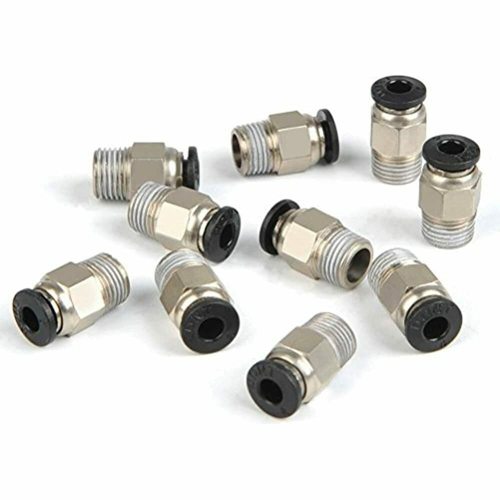 10Pcs Pc4-M10 External Thread Straight Pneumatic Connector Stainless Steel Ptfe Tube Push In Quick Fitting V1189-LWWAL-20260327-04209