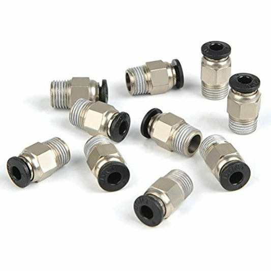 10Pcs Pc4-M10 External Thread Straight Pneumatic Connector Stainless Steel Ptfe Tube Push In Quick Fitting V1189-LWWAL-20260327-04209