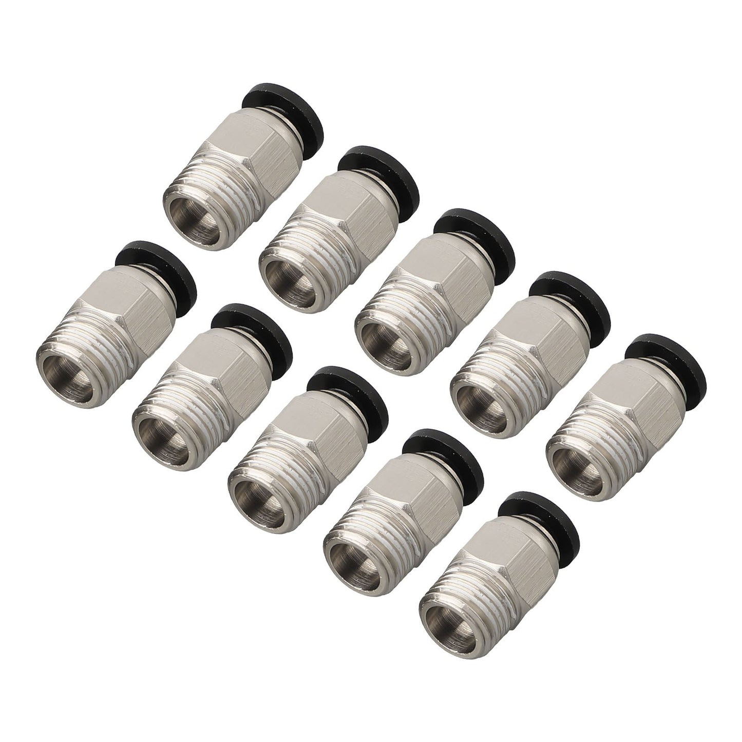 10Pcs Pc4-M10 External Thread Straight Pneumatic Connector Stainless Steel Ptfe Tube Push In Quick Fitting V1189-LWWAL-20260327-04209