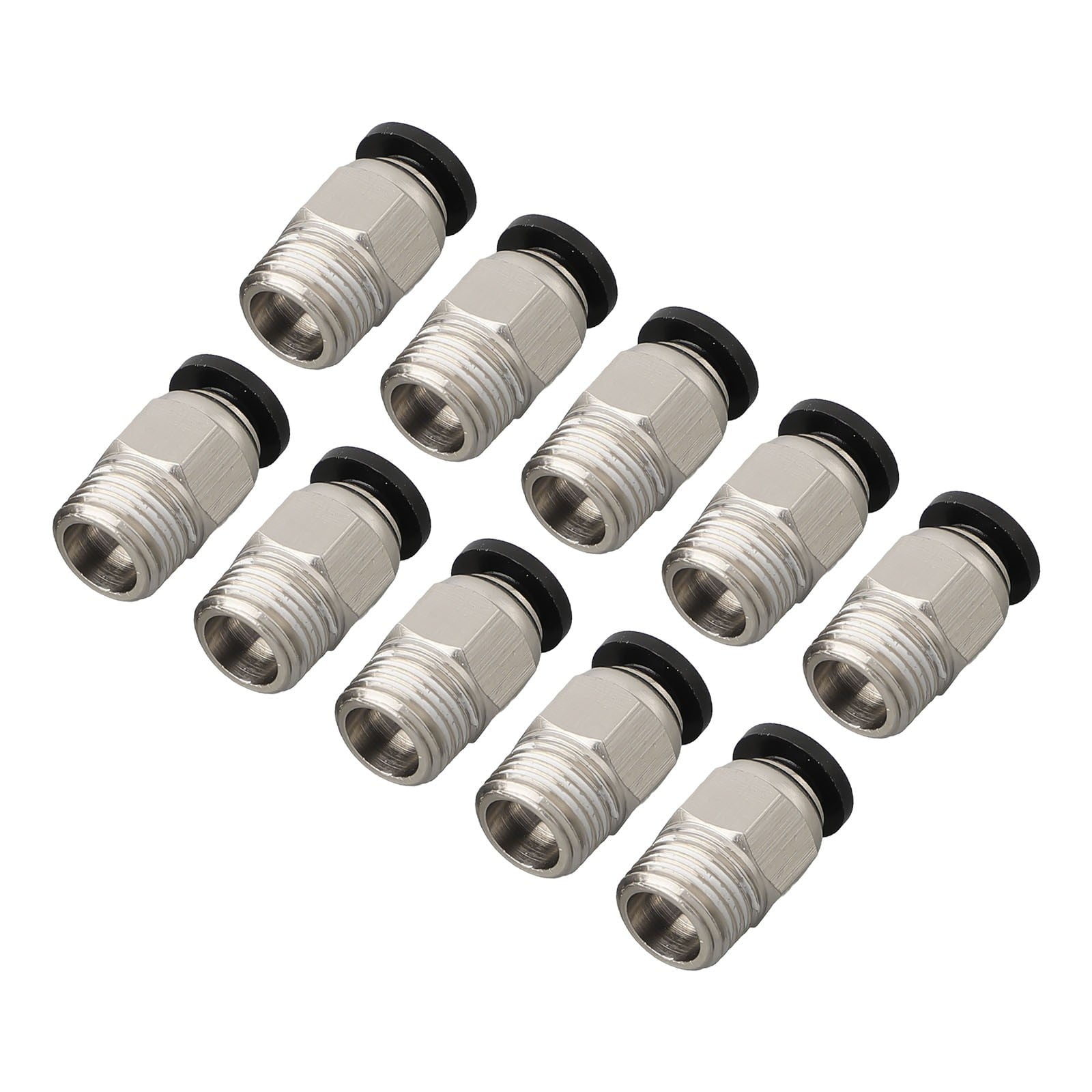 10Pcs Pc4-M10 External Thread Straight Pneumatic Connector Stainless Steel Ptfe Tube Push In Quick Fitting V1189-LWWAL-20260327-04209