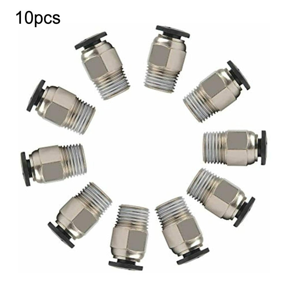 10Pcs Pc4-M10 External Thread Straight Pneumatic Connector Stainless Steel Ptfe Tube Push In Quick Fitting V1189-LWWAL-20260327-04209