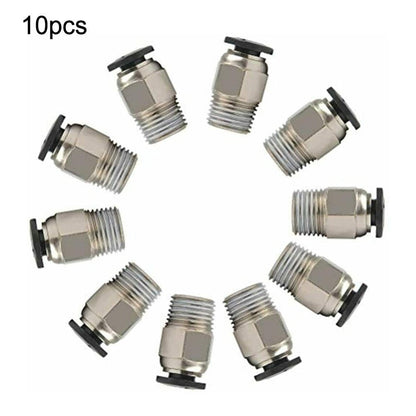 10Pcs Pc4-M10 External Thread Straight Pneumatic Connector Stainless Steel Ptfe Tube Push In Quick Fitting V1189-LWWAL-20260327-04209