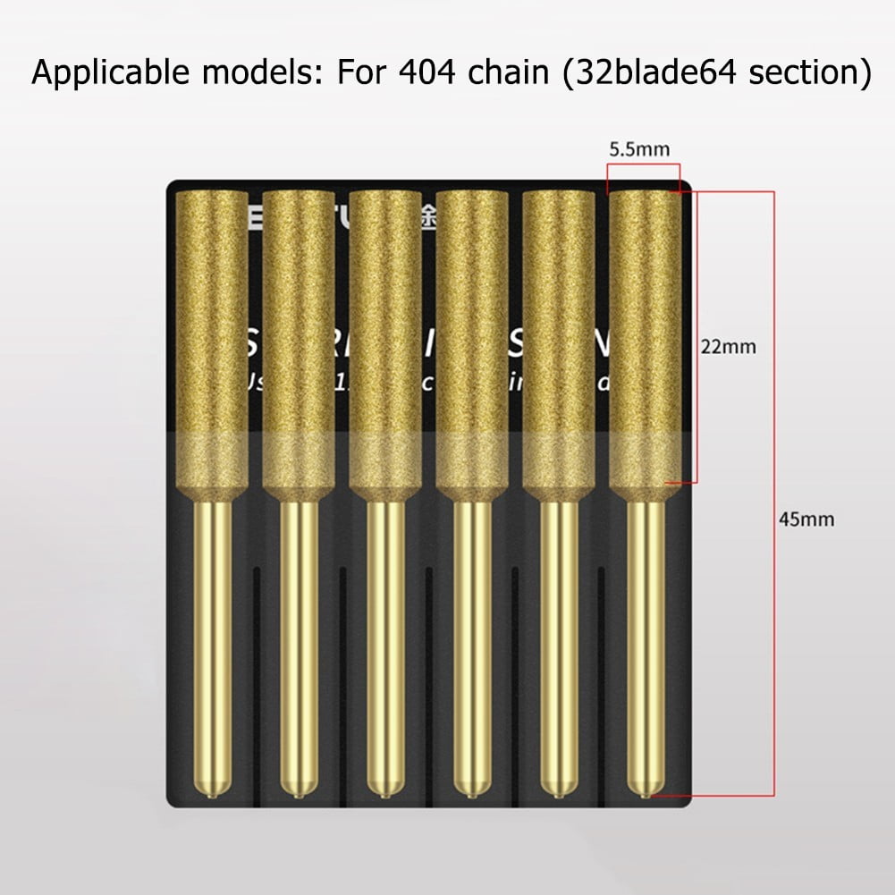 6Pcs Chainsaw Sharpener Grinding Stone File 4/4.8/5.5Mm Chains Saw Sharpening Chainsaw Stone File Chainsaw V1189-LWWAL-20260327-04220