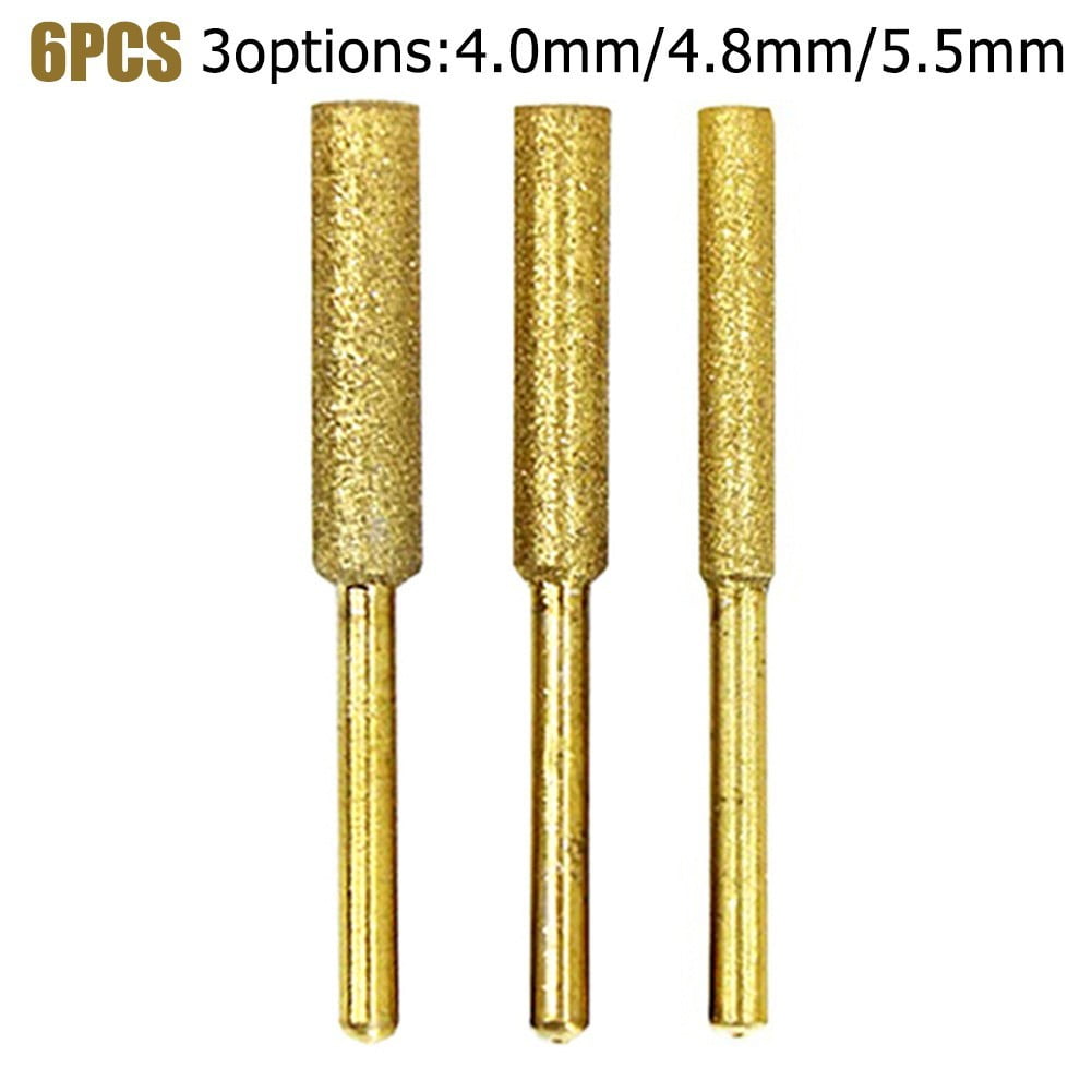 6Pcs Chainsaw Sharpener Grinding Stone File 4/4.8/5.5Mm Chains Saw Sharpening Chainsaw Stone File Chainsaw V1189-LWWAL-20260327-04220
