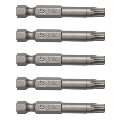 10Pcs Torx Bits Set 50Mm Magnetic Tamper Resistant Star Bits T30 Screwdrivers Wrench Drill Bit Sets Hand V1189-LWWAL-20260327-04231