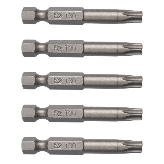 10Pcs Torx Bits Set 50Mm Magnetic Tamper Resistant Star Bits T30 Screwdrivers Wrench Drill Bit Sets Hand V1189-LWWAL-20260327-04231