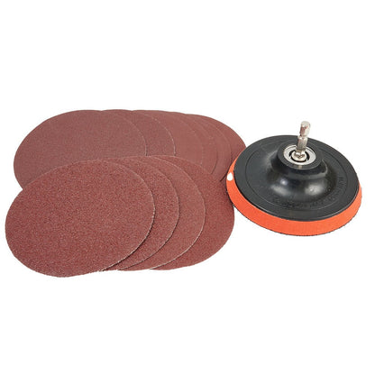 1 Set 100Mm Sanding Disc 60-240 Grit Sandpaper Buffing Wheel Hook-And Loop-Backing Pads For Electric Drill V1189-LWWAL-20260327-04232