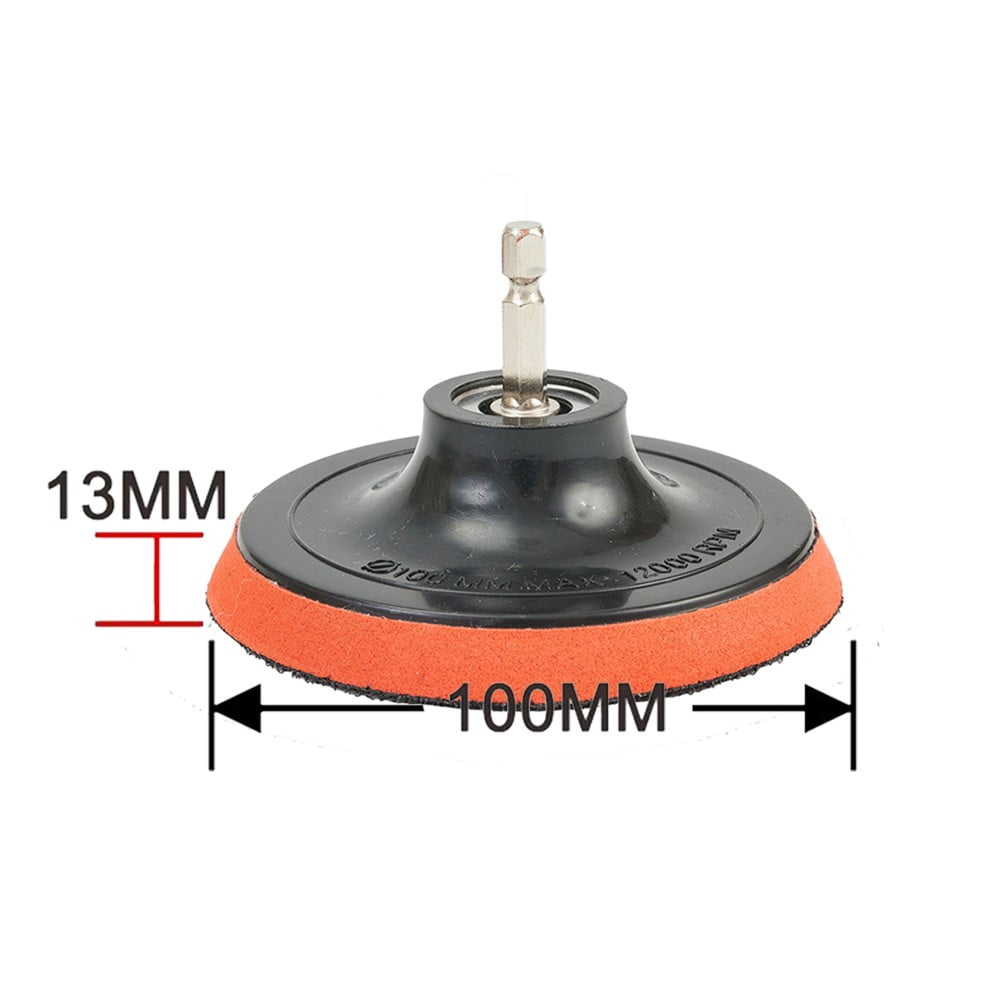 1 Set 100Mm Sanding Disc 60-240 Grit Sandpaper Buffing Wheel Hook-And Loop-Backing Pads For Electric Drill V1189-LWWAL-20260327-04232