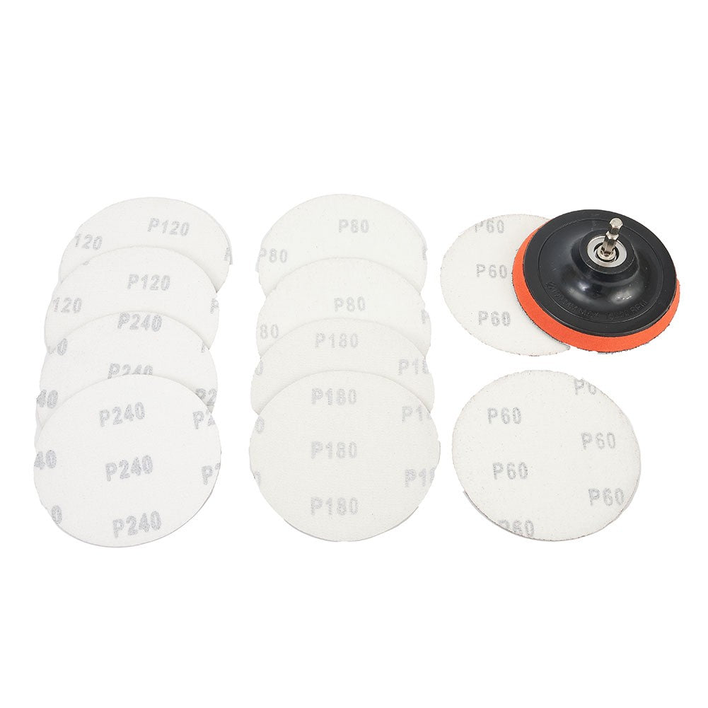1 Set 100Mm Sanding Disc 60-240 Grit Sandpaper Buffing Wheel Hook-And Loop-Backing Pads For Electric Drill V1189-LWWAL-20260327-04232