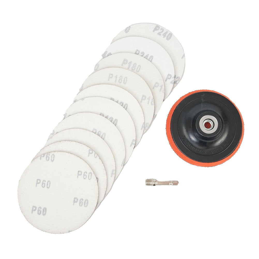 1 Set 100Mm Sanding Disc 60-240 Grit Sandpaper Buffing Wheel Hook-And Loop-Backing Pads For Electric Drill V1189-LWWAL-20260327-04232