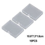 10pcs Transparent Plastic Storage Box Rectangle Box Case For Parts Tools Storage Box Jewelry Earring Display V1189-LWWAL-20260327-04274
