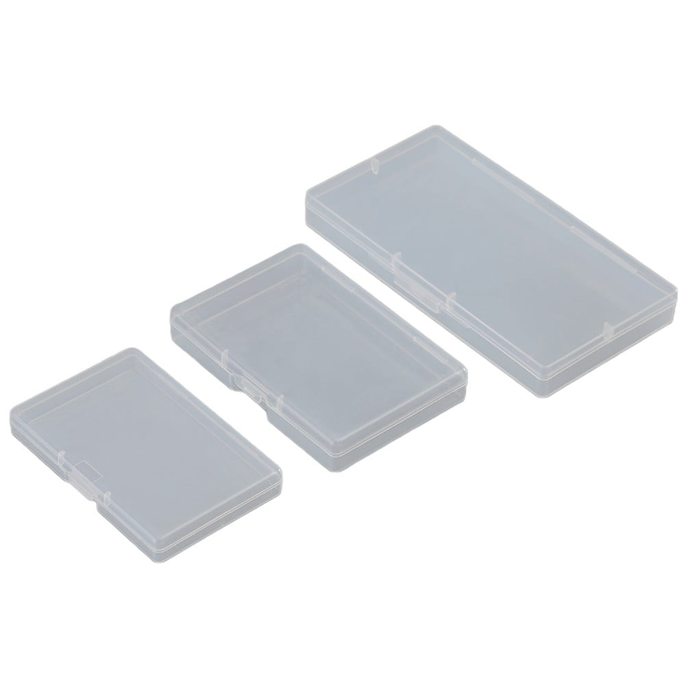 10pcs Transparent Plastic Storage Box Rectangle Box Case For Parts Tools Storage Box Jewelry Earring Display V1189-LWWAL-20260327-04274