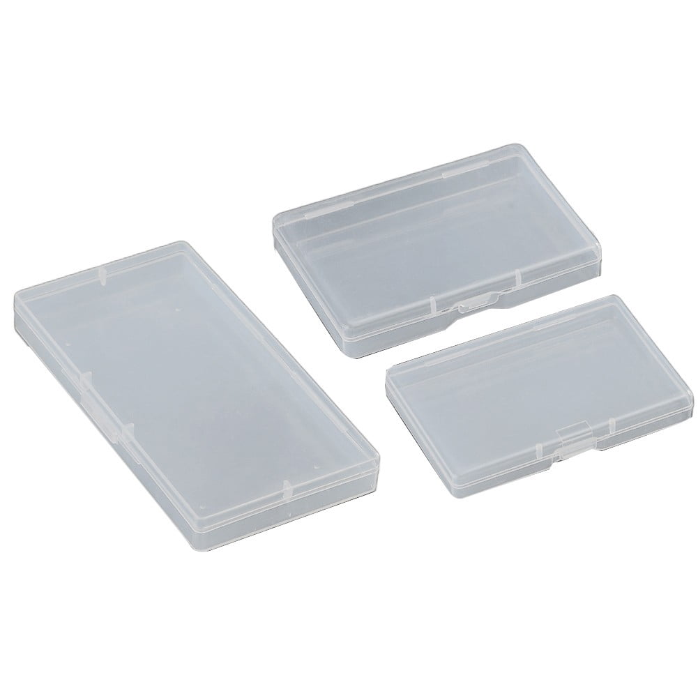 10pcs Transparent Plastic Storage Box Rectangle Box Case For Parts Tools Storage Box Jewelry Earring Display V1189-LWWAL-20260327-04274
