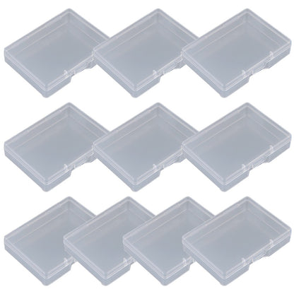 10pcs Transparent Plastic Storage Box Rectangle Box Case For Parts Tools Storage Box Jewelry Earring Display V1189-LWWAL-20260327-04275