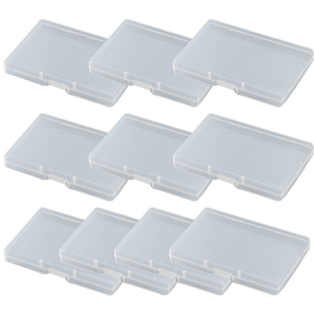 10pcs Transparent Plastic Storage Box Rectangle Box Case For Parts Tools Storage Box Jewelry Earring Display V1189-LWWAL-20260327-04276