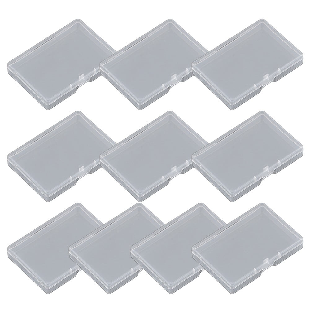 10pcs Transparent Plastic Storage Box Rectangle Box Case For Parts Tools Storage Box Jewelry Earring Display V1189-LWWAL-20260327-04276