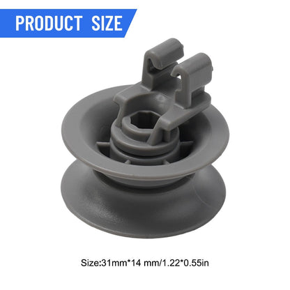 4 Pack Upper Basket Wheels 611666 for Bosch Siemens Neff Dishwashers - Compatible with Multiple Models V1189-LWWAL-20260327-04286