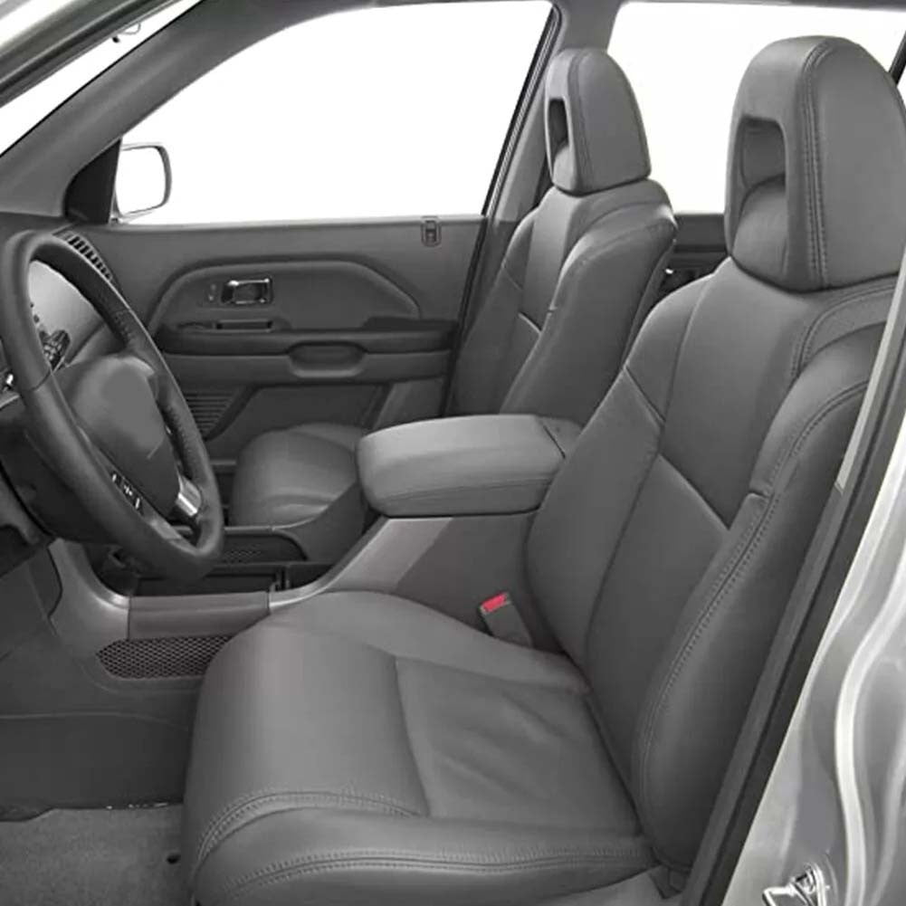 For Honda For Pilot 2009-2015 Leather Center Console Lid Armrest Cover Microfiber Protective Skin Gray V1189-LWWAL-20260327-04287