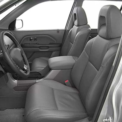 For Honda For Pilot 2009-2015 Leather Center Console Lid Armrest Cover Microfiber Protective Skin Gray V1189-LWWAL-20260327-04287