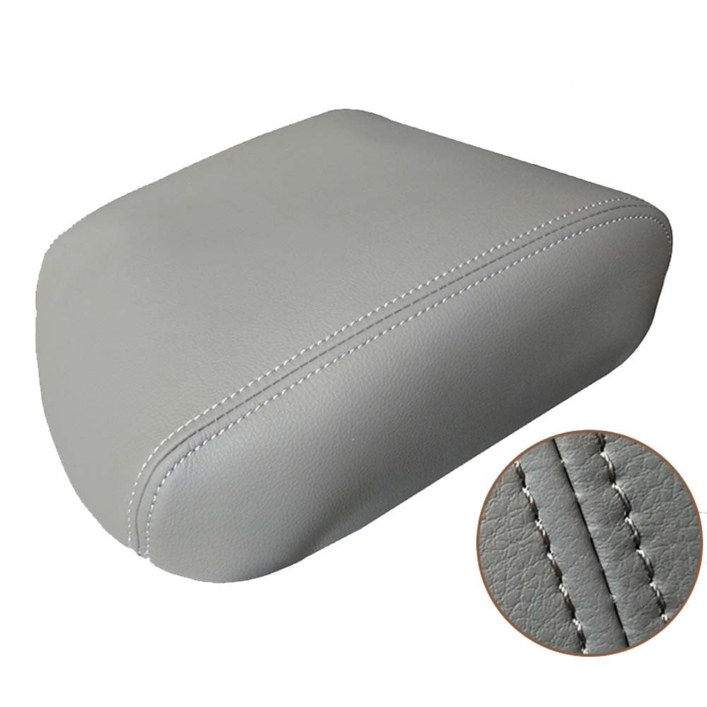 For Honda For Pilot 2009-2015 Leather Center Console Lid Armrest Cover Microfiber Protective Skin Gray V1189-LWWAL-20260327-04287
