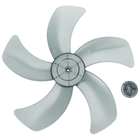 16 Inch Plastic Fan Blade With Nut Cover 5-Leaf Design for Pedestal or Desk Fan Replacement Part for V1189-LWWAL-20260327-04288