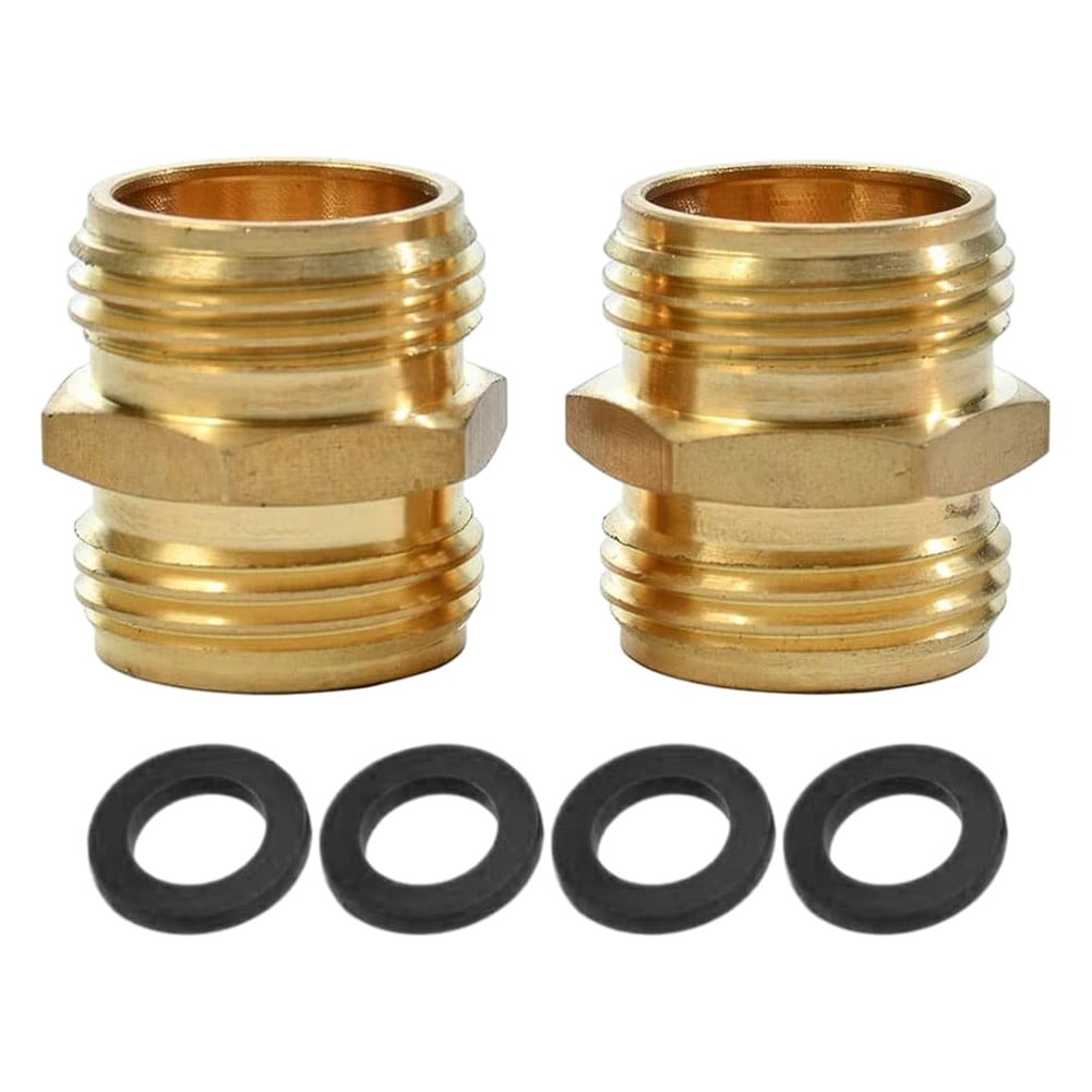 Brass Garden Hose Adapter Male To Male Quick Connector 2 Pack 34 Inch YIWEI V1189-LWWAL-20260327-04293