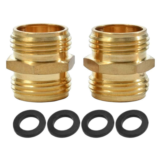 Brass Garden Hose Adapter Male To Male Quick Connector 2 Pack 34 Inch YIWEI V1189-LWWAL-20260327-04293