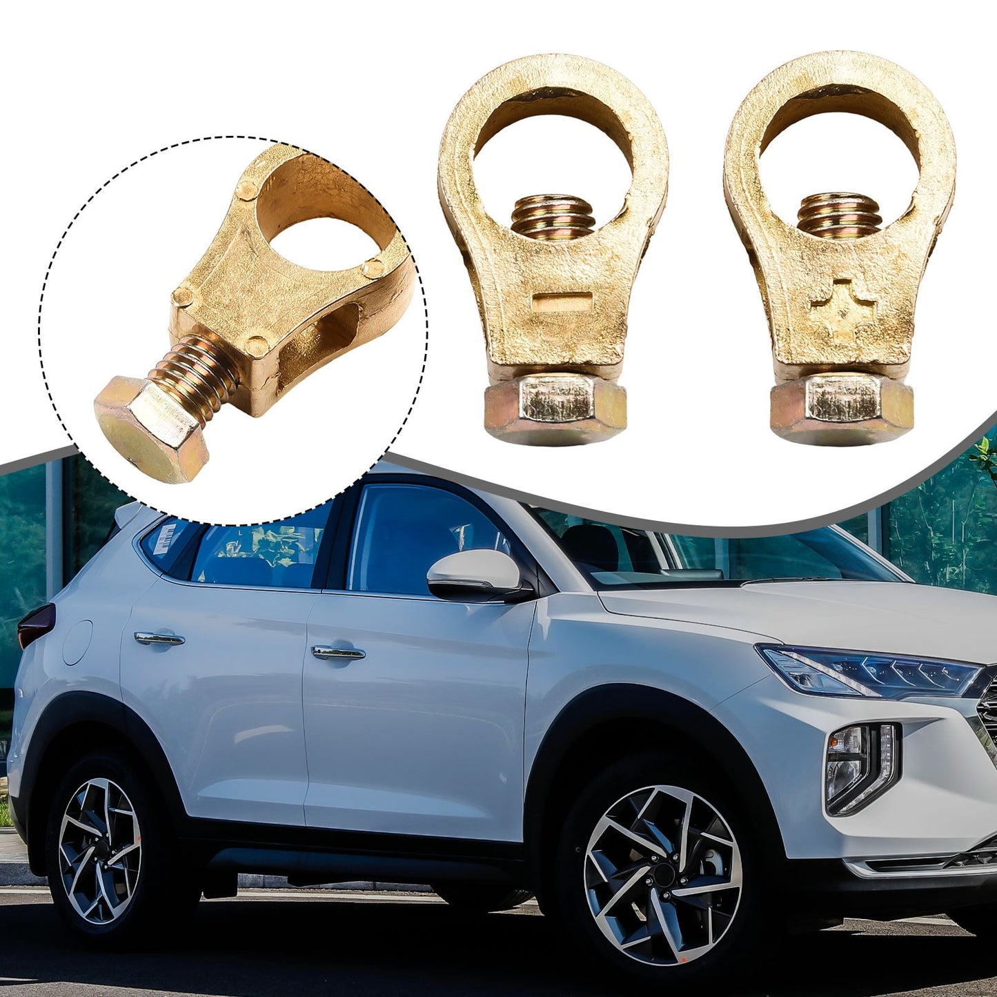 Pure Copper Car Battery Terminal Clamps Set Positive Negative Post Connectors With Bolts And Washers V1189-LWWAL-20260327-04299