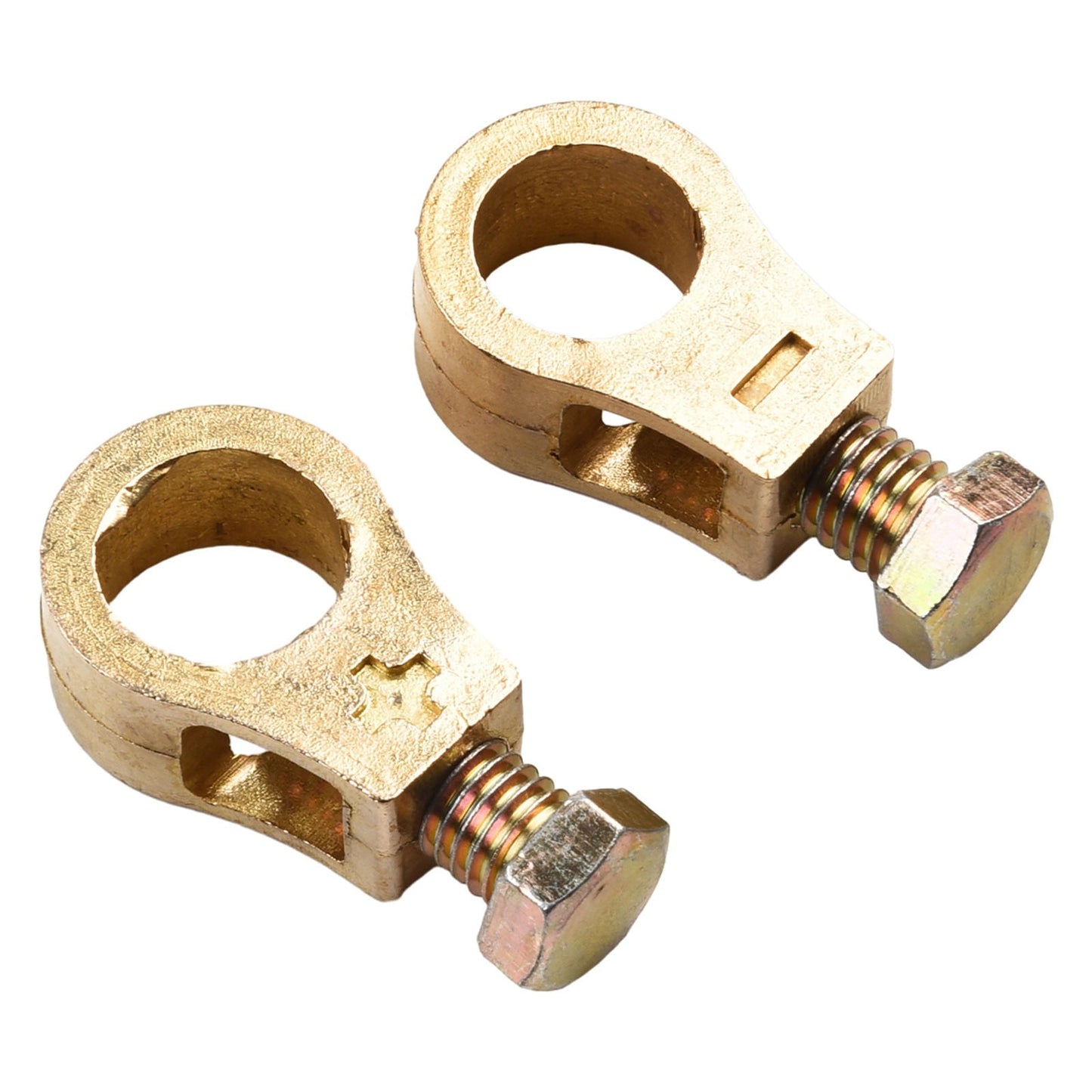 Pure Copper Car Battery Terminal Clamps Set Positive Negative Post Connectors With Bolts And Washers V1189-LWWAL-20260327-04299