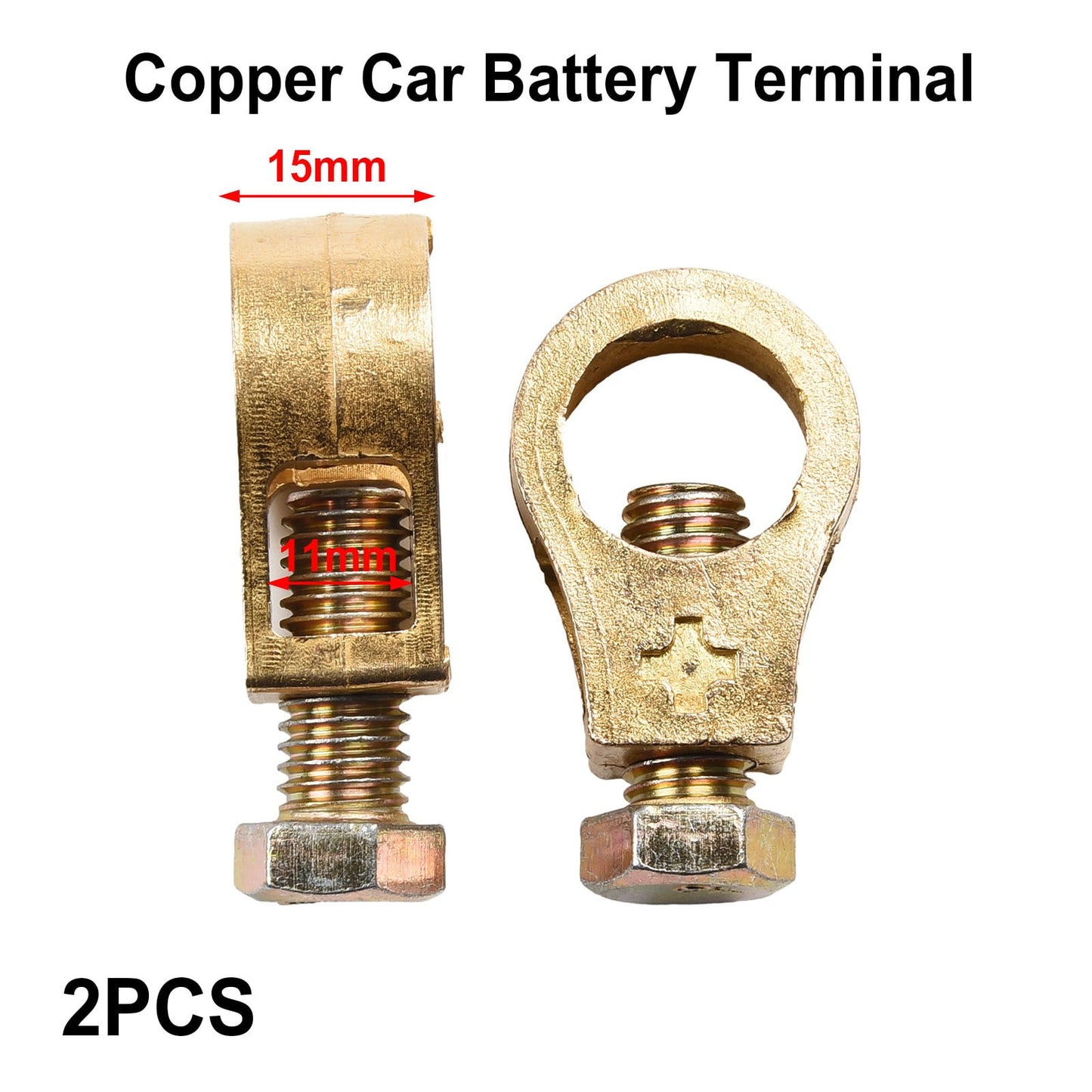 Pure Copper Car Battery Terminal Clamps Set Positive Negative Post Connectors With Bolts And Washers V1189-LWWAL-20260327-04299