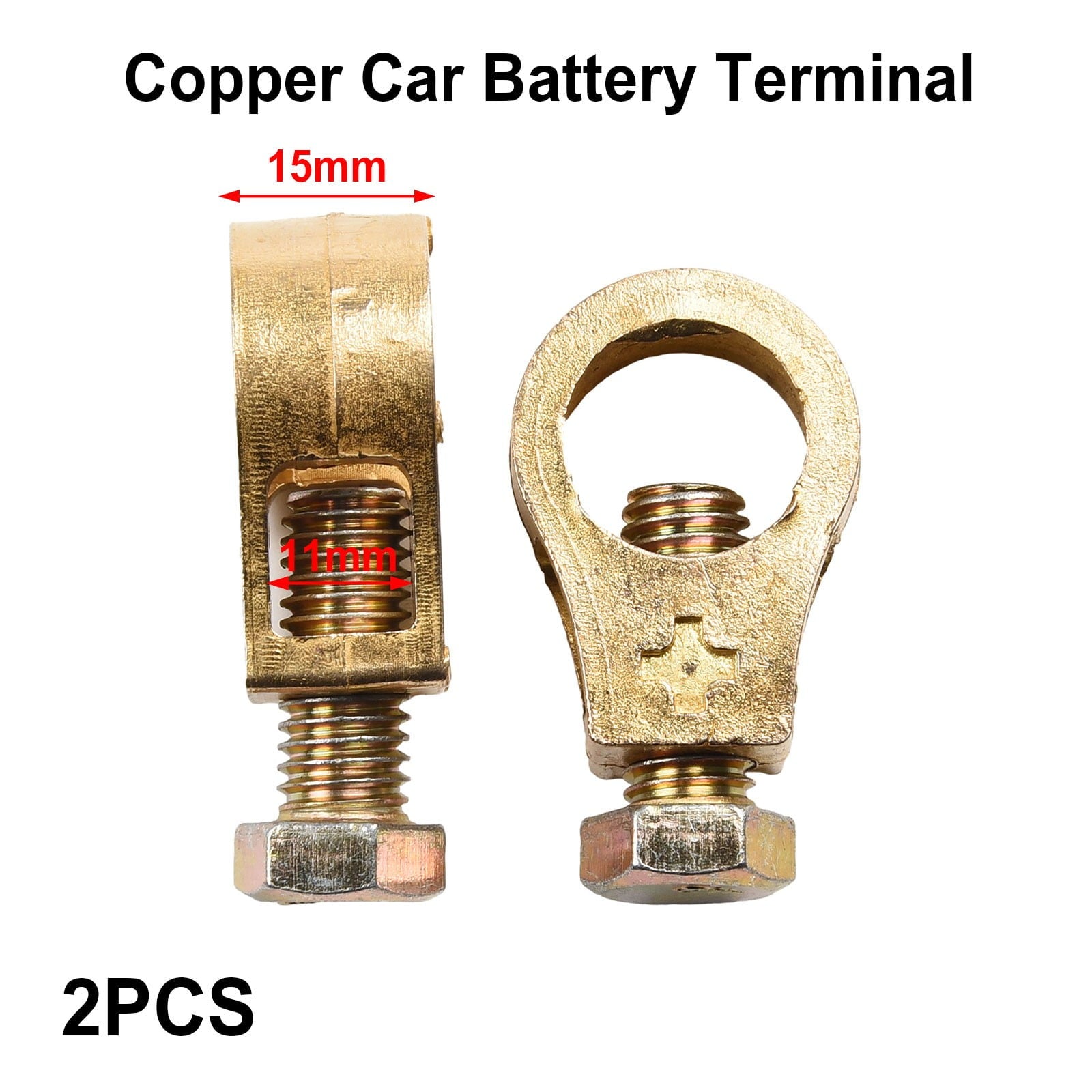 Pure Copper Car Battery Terminal Clamps Set Positive Negative Post Connectors With Bolts And Washers V1189-LWWAL-20260327-04299