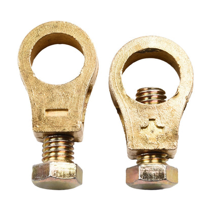 Pure Copper Car Battery Terminal Clamps Set Positive Negative Post Connectors With Bolts And Washers V1189-LWWAL-20260327-04299