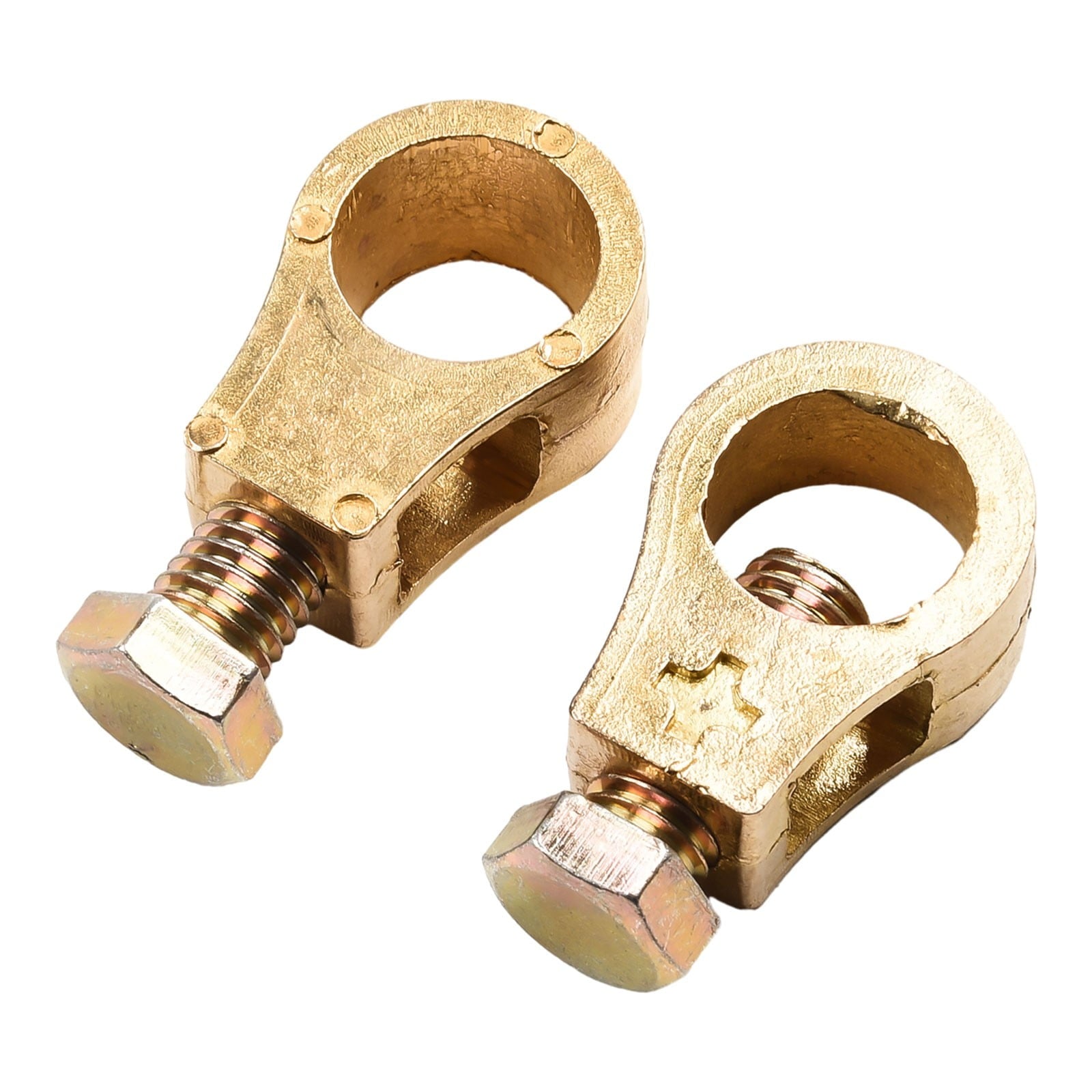 Pure Copper Car Battery Terminal Clamps Set Positive Negative Post Connectors With Bolts And Washers V1189-LWWAL-20260327-04299