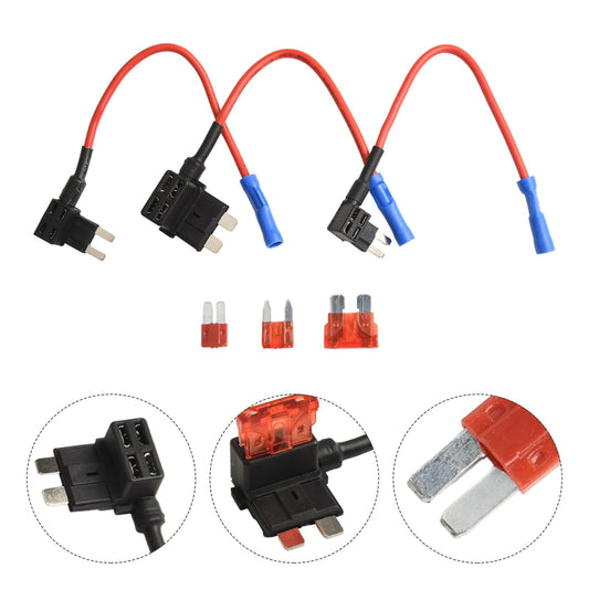 LLDI 3 Types Car Add-A-Circuit Fuse TAP Adapter Standard Auto Blade Fuse Holder For Trucks Cars Boats With V1189-LWWAL-20260327-04301