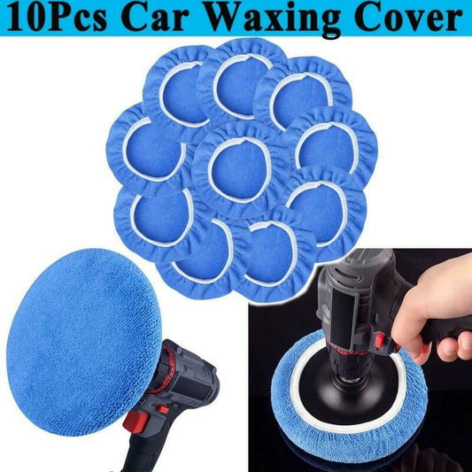LLDI Polisher Buffing Pads Bonnet Cover Light Blue 10pcs 5-6Inch Microfiber V1189-LWWAL-20260327-04307