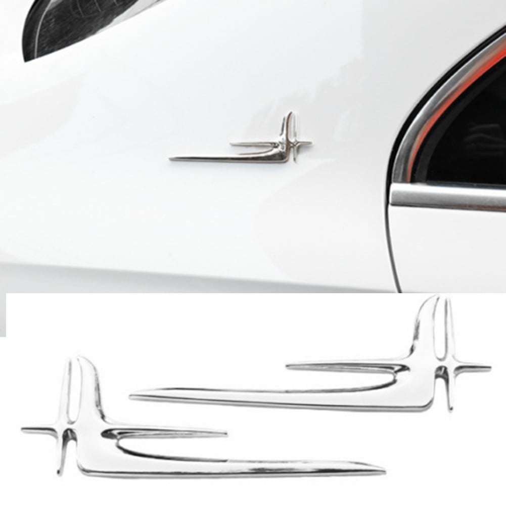 Chrome Metal "L" Extended Edition Car Side Emblem Badge Decal Sticker Pair 137Mm X 48Mm Silver V1189-LWWAL-20260327-04309