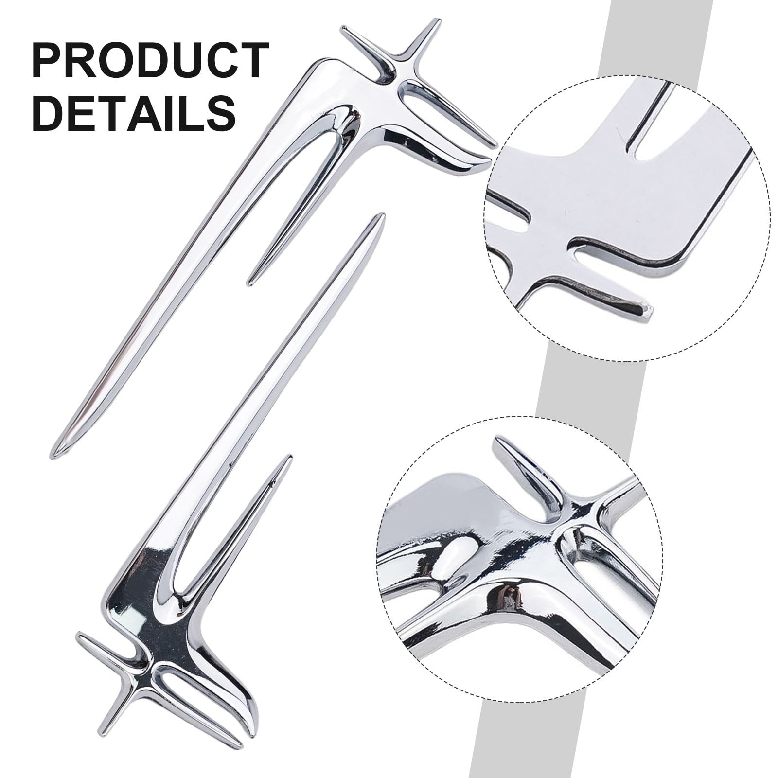 Chrome Metal "L" Extended Edition Car Side Emblem Badge Decal Sticker Pair 137Mm X 48Mm Silver V1189-LWWAL-20260327-04309