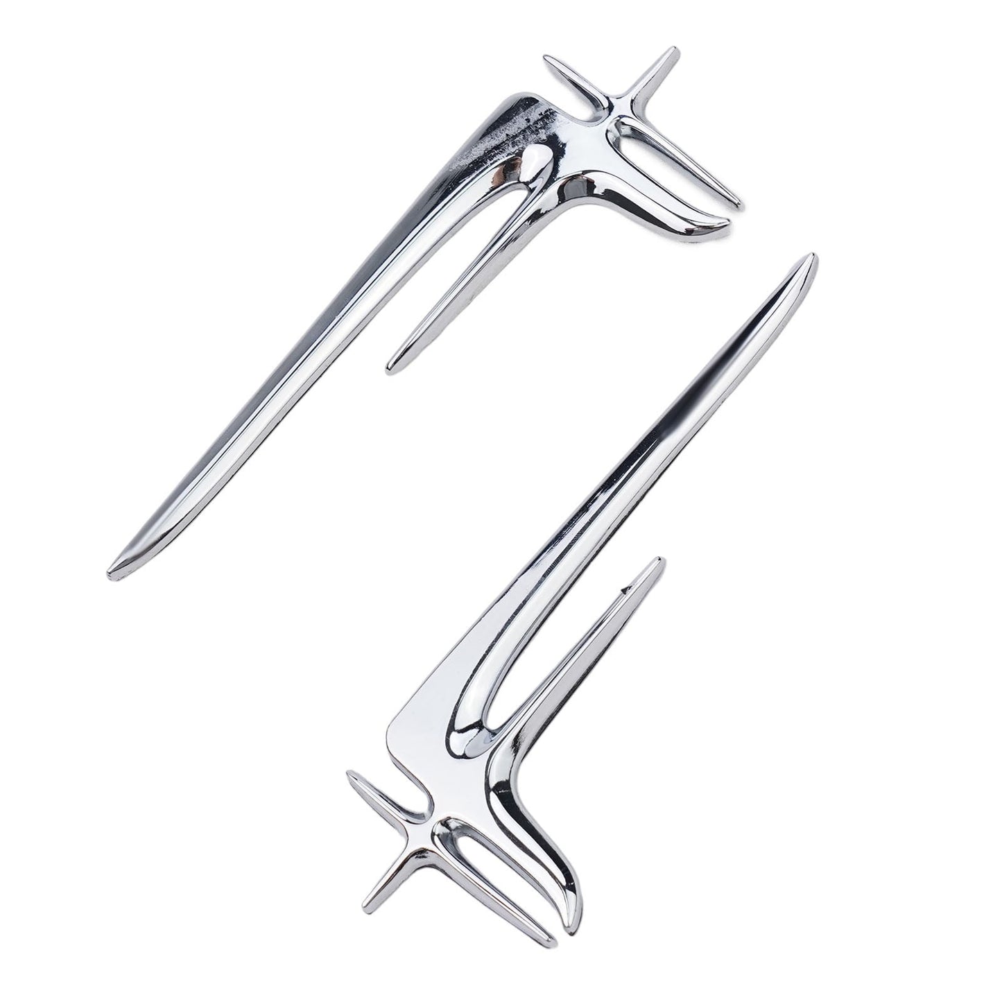 Chrome Metal "L" Extended Edition Car Side Emblem Badge Decal Sticker Pair 137Mm X 48Mm Silver V1189-LWWAL-20260327-04309