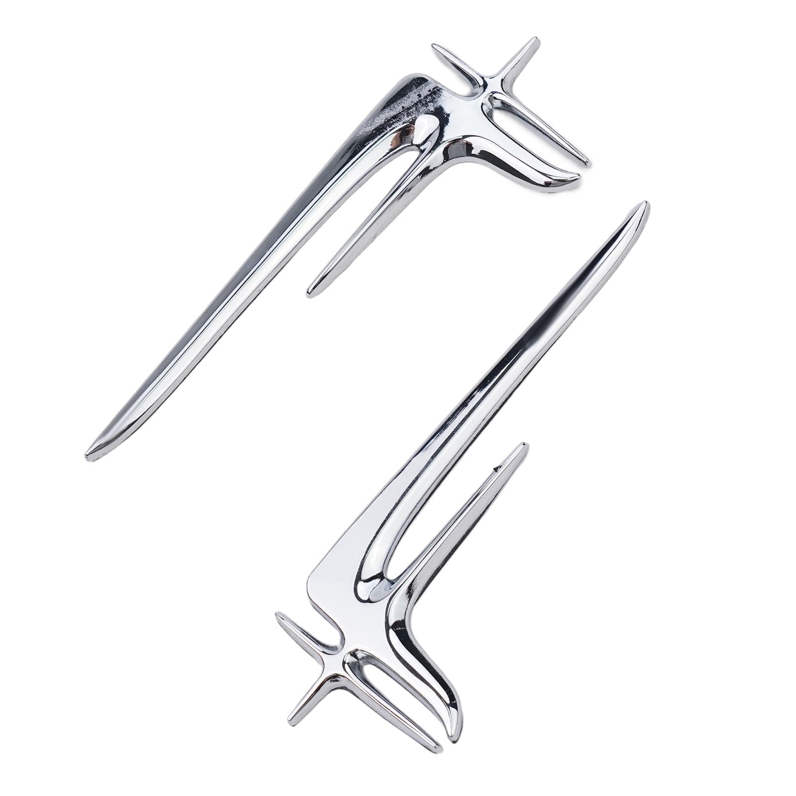 Chrome Metal "L" Extended Edition Car Side Emblem Badge Decal Sticker Pair 137Mm X 48Mm Silver V1189-LWWAL-20260327-04309