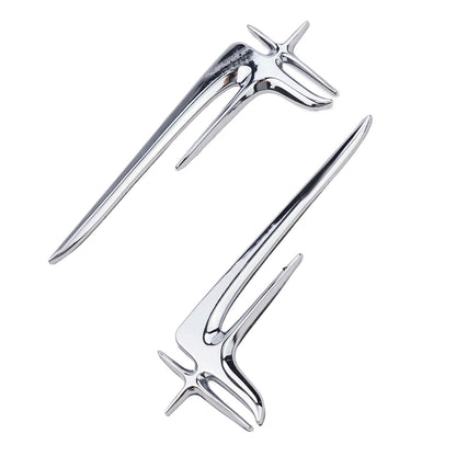Chrome Metal "L" Extended Edition Car Side Emblem Badge Decal Sticker Pair 137Mm X 48Mm Silver V1189-LWWAL-20260327-04309