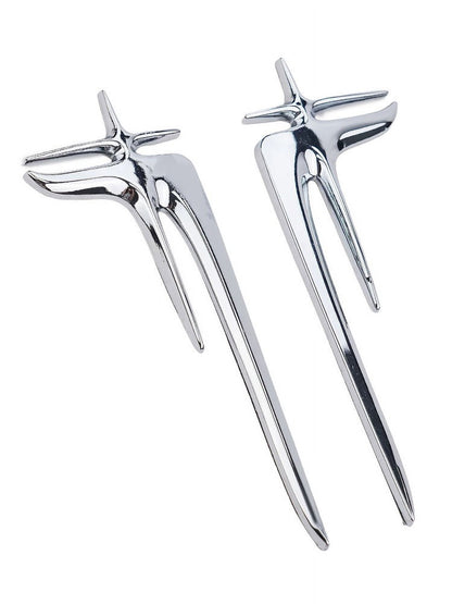 Chrome Metal "L" Extended Edition Car Side Emblem Badge Decal Sticker Pair 137Mm X 48Mm Silver V1189-LWWAL-20260327-04309