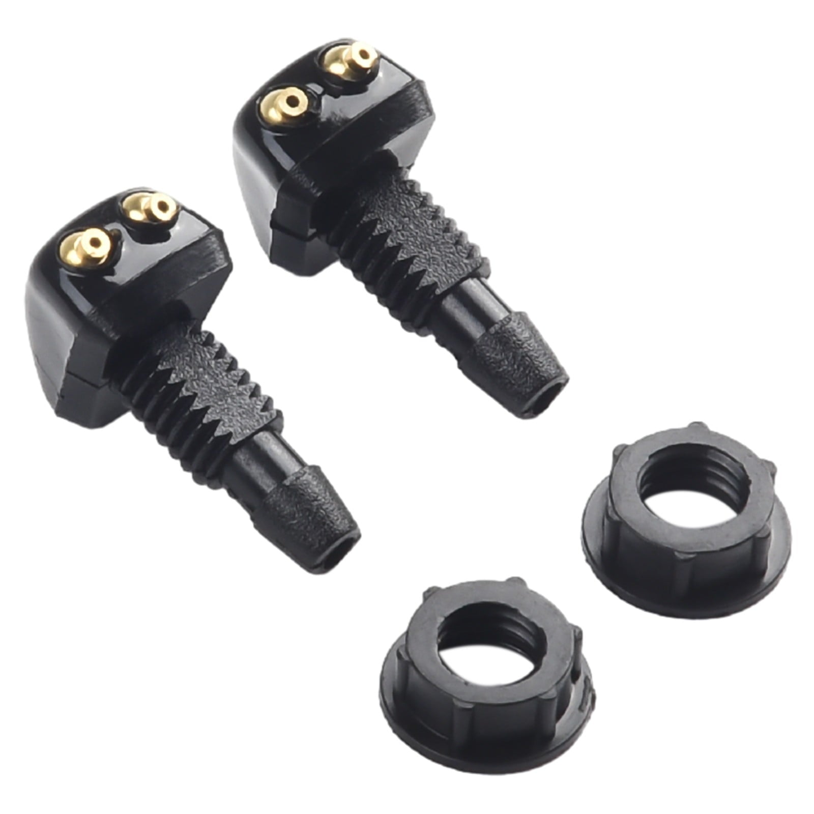 2 Pack Car Dual Holes Windshield Washer Nozzle Adjustable Wiper Water Spray Jet For Most Vehicle Models V1189-LWWAL-20260327-04323